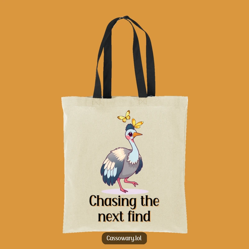 Funny Cassowary Butterfly Hunter Tote Bag: Carry Your Adventures