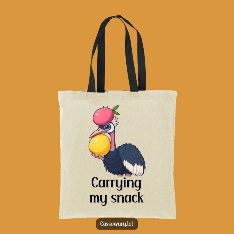 Funny Cassowary Fruit Balance Tote Bag - Carry Your Humor in Style