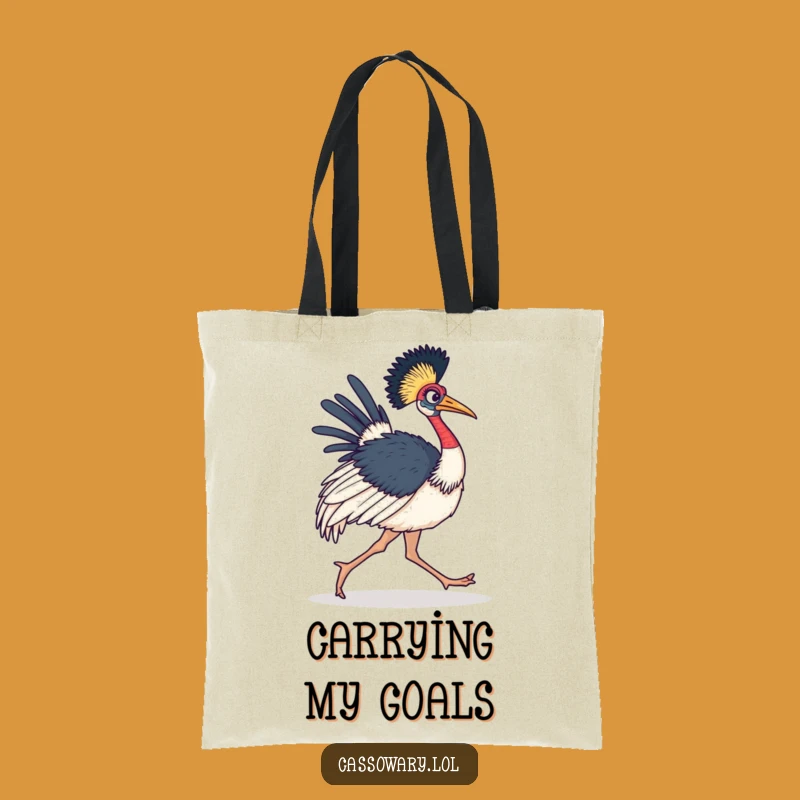 Funny Cassowary Marching Tote Bag: Carry Your Goals, Perfect Gift