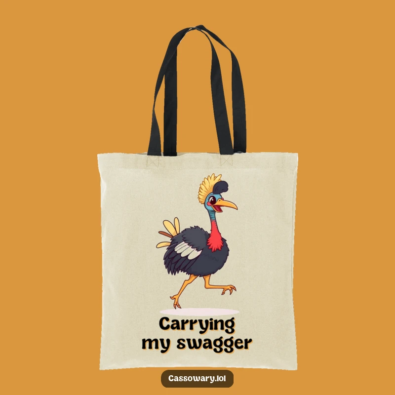 Funny Cassowary Tote Bag - Carry Laughs with Comical Bird Design