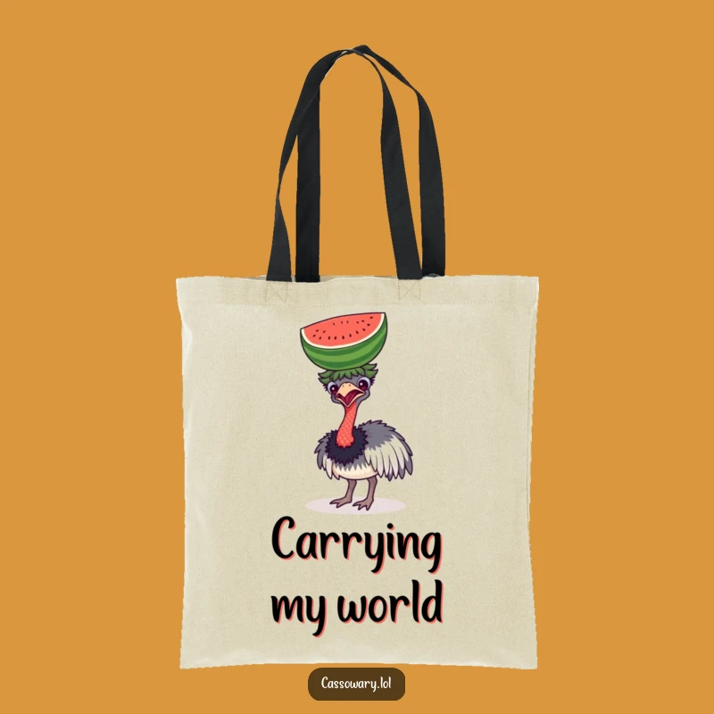 Funny Cassowary Watermelon Head Tote Bag - Carry Your Laughs Daily