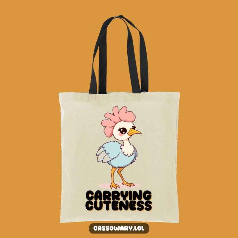 Funny Kawaii Cassowary Strut Tote Bag: Carry Adorable Confidence Daily