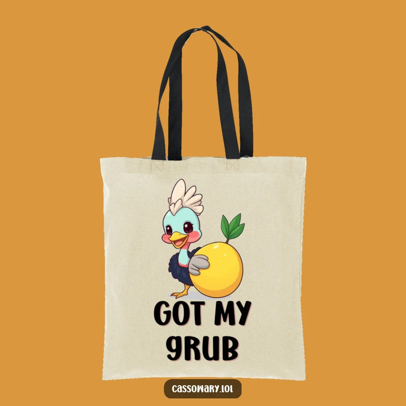 Funny Cassowary Fruit Friend Tote Bag: Carry Your Essentials with a Smile