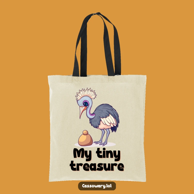 Funny Cassowary Pebble Balance Tote Bag: Carry Your Efforts with Pride